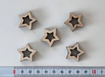 Dřevěná dekorace - Hvězdička 2,5 cm - BÍLÁ