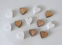 Dřevěná dekorace - Srdce 2,5 cm