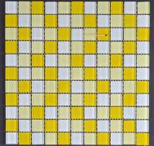 Mozaika skleněná žluto-bílá
