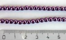 Perly (kuličky) metalické fialové 50 ks odstín mk12297
