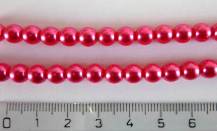 Perly (kuličky) metalické tmavě růžové 50 ks odstín mk12955