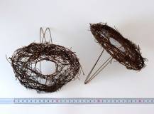 Aranžovací držák z proutí - KRUH HNĚDÝ prům. 15 cm