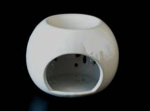 Aromalampa z keramiky - PERLEŤOVÁ BÍLÁ