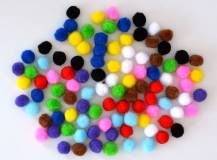 Bambulky 1,5 cm - mix barev bal. 100 ks