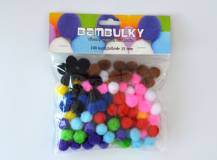 Bambulky 1,5 cm - mix barev bal. 100 ks