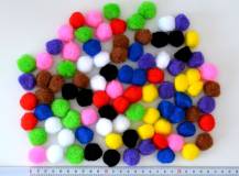 Bambulky 2,5 cm - mix barev bal. 100 ks