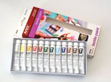 Barvy na textil Artix Paints sada 12 x 12 ml