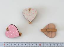 Dekorační dřevěný kolíček se srdcem