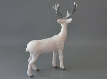 Dekorační figurka - Bílý jelen 22 cm