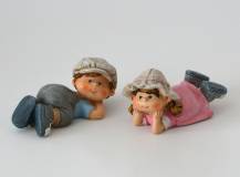 Dekorační figurka - Děti ležící