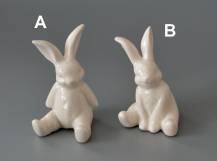 Dekorační keramická figurka - Zajíček bílý