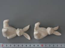 Dekorační keramická figurka - Zajíček bílý