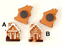 Dekorační malované magnety - Domeček