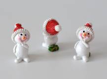 Dekorační mini figurka - Sněhuláček 1