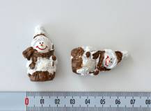Dekorační mini figurka - Sněhulák s čepicí