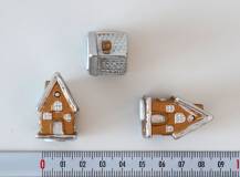 Dekorační mini figurka - Zlatostříbrný domeček