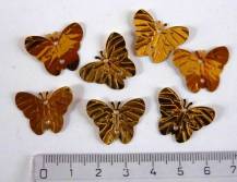 Dekorační motýlci z metal. fólie 18 x 22 mm