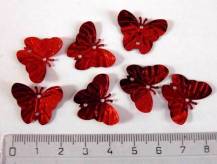 Dekorační motýlci z metal. fólie 18 x 22 mm