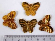 Dekorační motýlci z metal. fólie 22 x 29 mm