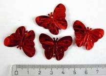 Dekorační motýlci z metal. fólie 22 x 29 mm