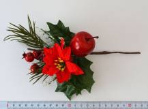 Dekorační zápichová větvička s vánoční hvězdou