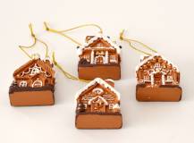 Dekorační závěsná figurka - Malovaný domeček