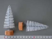 Drátěný stromeček 10 cm - BÍLÝ