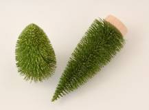 Drátěný stromeček s glitry 16 cm - ZELENÝ