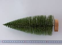 Drátěný stromeček s glitry 24 cm - ZELENÝ