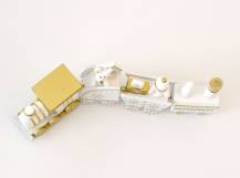 Dřevěná dekorace - Bílý vláček