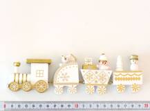 Dřevěná dekorace - Bílý vláček