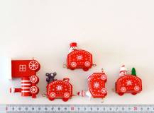 Dřevěná dekorace - Červený vláček