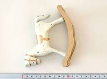 Dřevěná dekorace - Houpací koníček MALÝ KRÉMOVÝ