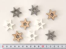 Dřevěná dekorace - Hvězdička 3 cm