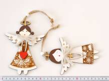 Dřevěná dekorace k zavěšení - Andělská holčička