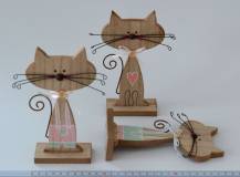 Dřevěná dekorace  - Kočka