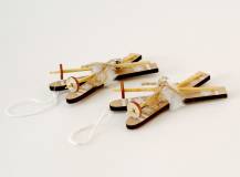 Dřevěná dekorace - Lyže PŘÍRODNÍ