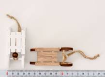 Dřevěná dekorace - Sáňky 7,5 cm