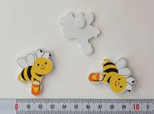 Dřevěná dekorace - Včelička se samolepkou