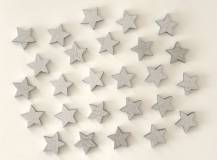 Dřevěná hvězdička 2 cm - STŘÍBRNÁ