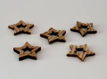 Dřevěná hvězdička prům. 5 cm - 1 ks