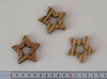 Dřevěná hvězdička prům. 5 cm - 1 ks
