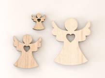Dřevěné dekorace - ANDĚL PŘÍRODNÍ