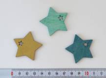 Dřevěné dekorace - Hvězda s hvězdičkou 4 cm