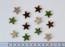Dřevěné dekorace  - Hvězdičky 2 cm - B