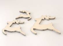 Dřevěné dekorace - JELEN PŘÍRODNÍ