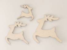 Dřevěné dekorace - JELEN PŘÍRODNÍ