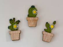 Dřevěné dekorace - Kaktus