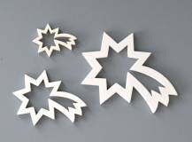 Dřevěné dekorace - KOMETA BÍLÁ