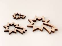 Dřevěné dekorace - KOMETA HNĚDÁ